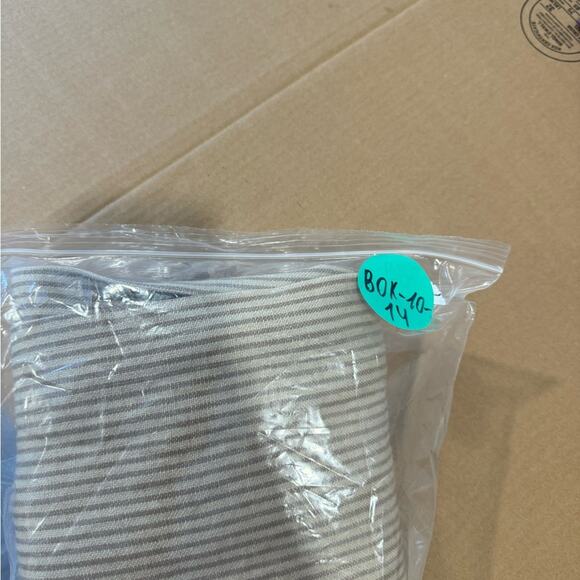 NWOT Zara Beige Linen Striped Fringe Trim Hem Midi Duster Wrap Coat Cardigan - Picture 16 of 16